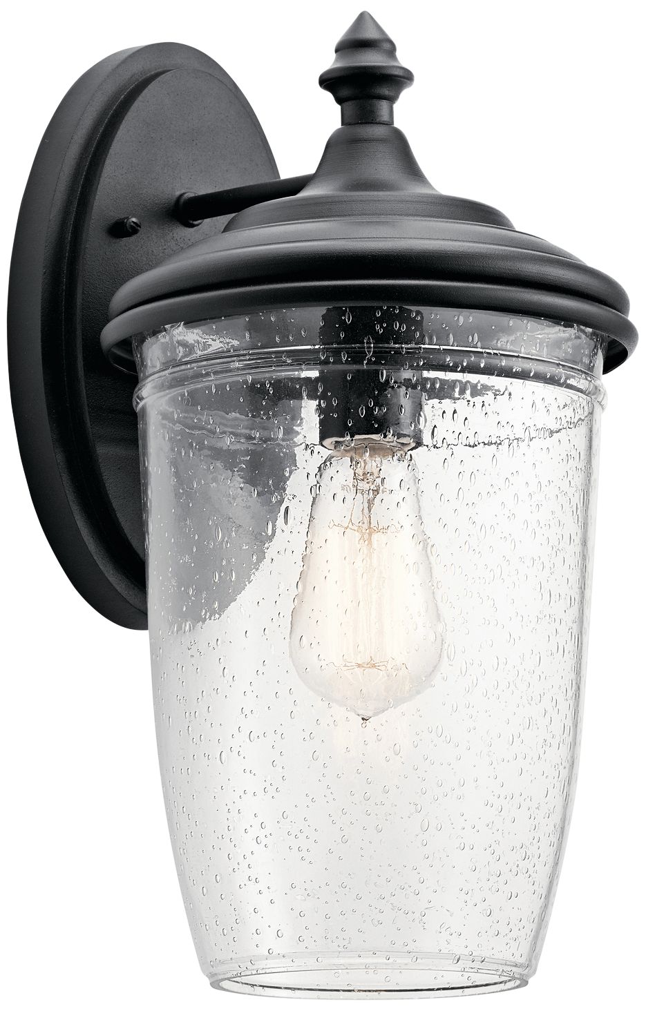 Kichler Yorke 14 1/2" High Textured Black Outdoor Wall Light