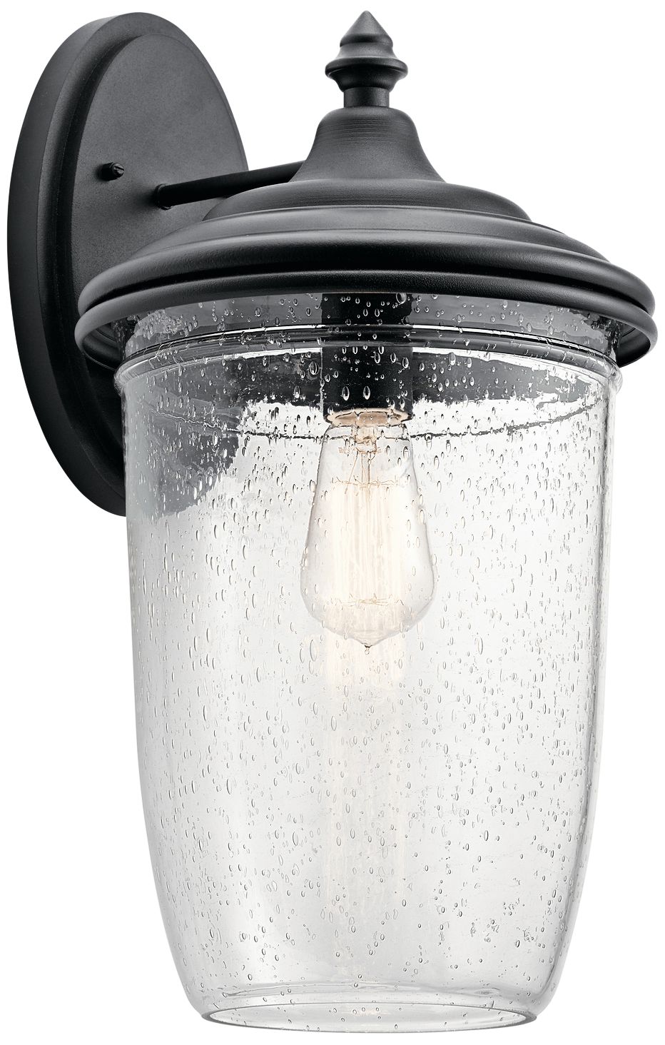 Kichler Yorke 18 1/4" High Textured Black Outdoor Wall Light