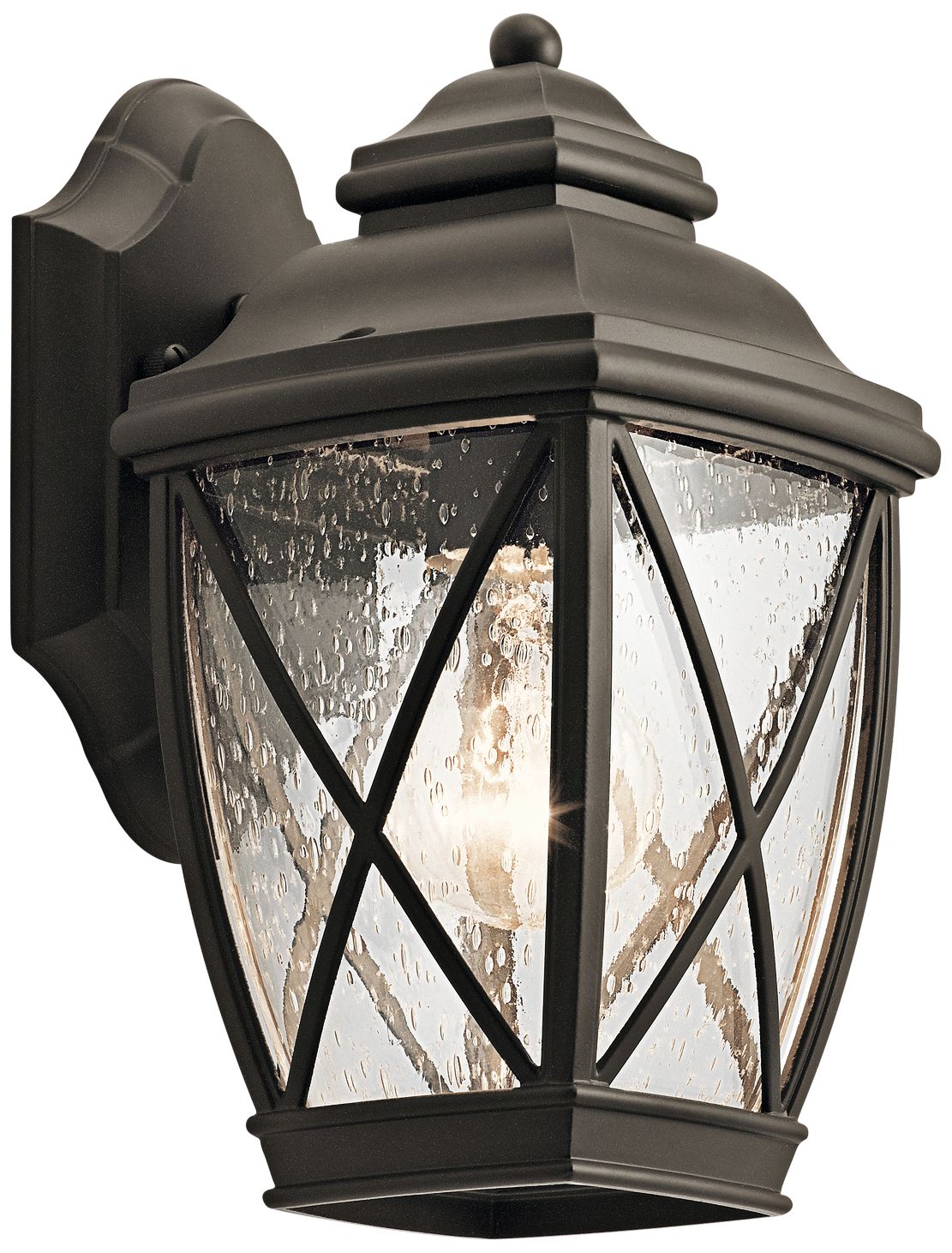 kichler outdoor lighting bronze light tangier lantern olde today rubbed transitional chloe seeded glass