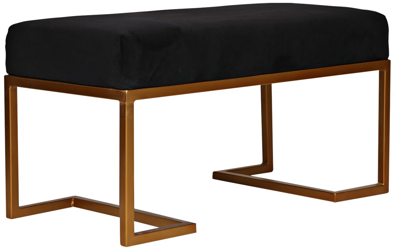 Ella Black Velvet Glam Bench 17X15 Lamps Plus