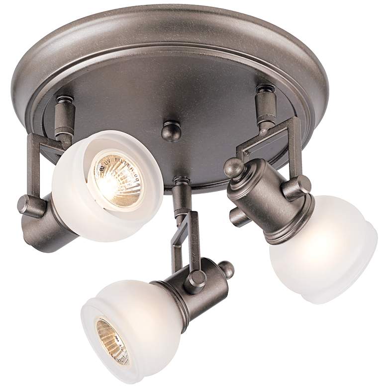 Pro Track&#174; Chace Pewter 10&quot; Wide 3-Light Ceiling Light