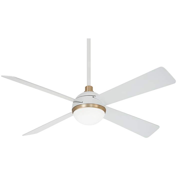 54 Minka Aire Orb White And Brass Led Ceiling Fan With Remote Control 182n0 Lamps Plus - How To Install A Minka Aire Ceiling Fan Remote