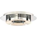 Platinum Lunette 11 3/4&quot; Wide Chrome LED Ceiling Light