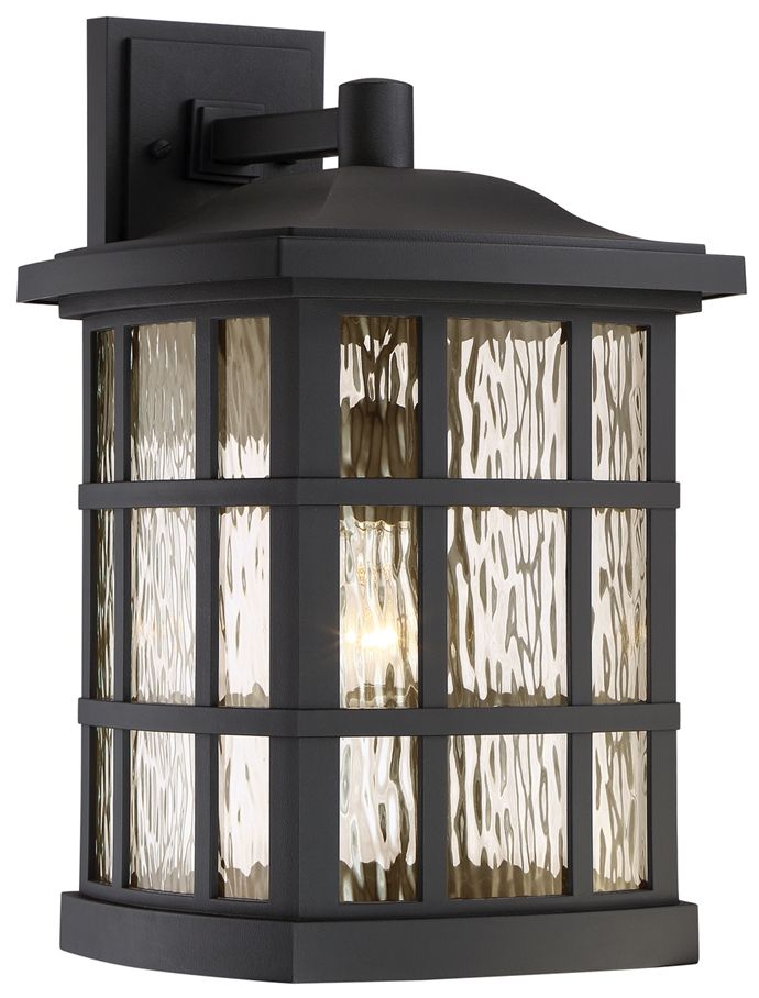 Quoizel Stonington 17" High Matte Black Outdoor Wall Light