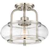 Quoizel Trilogy 12&quot; Wide Brushed Nickel Ceiling Light