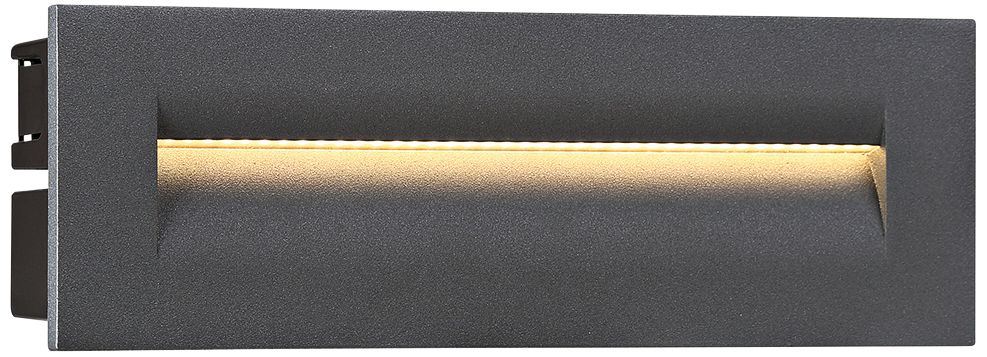 Eurofase 10"W Graphite Gray LED In-Wall Recessed Step Light