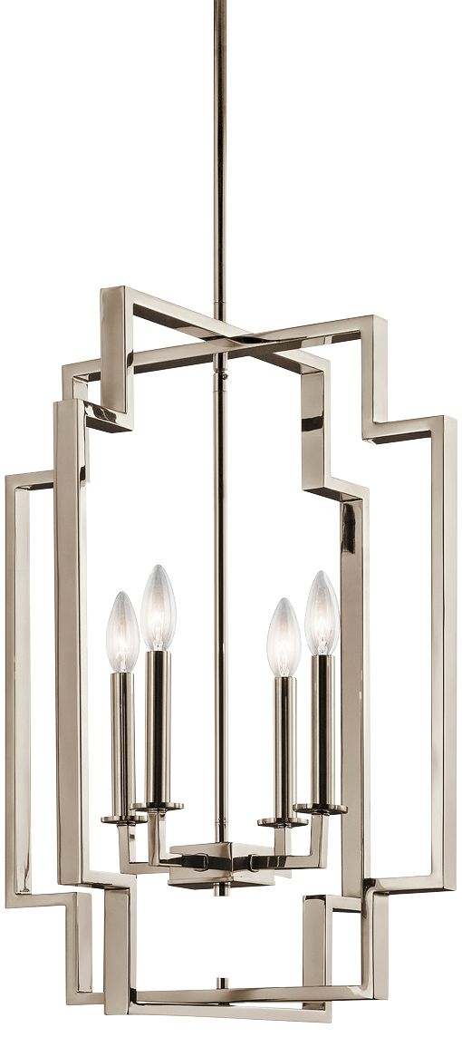 Kichler Downtown Deco 18" Wide Polished Nickel Foyer Pendant