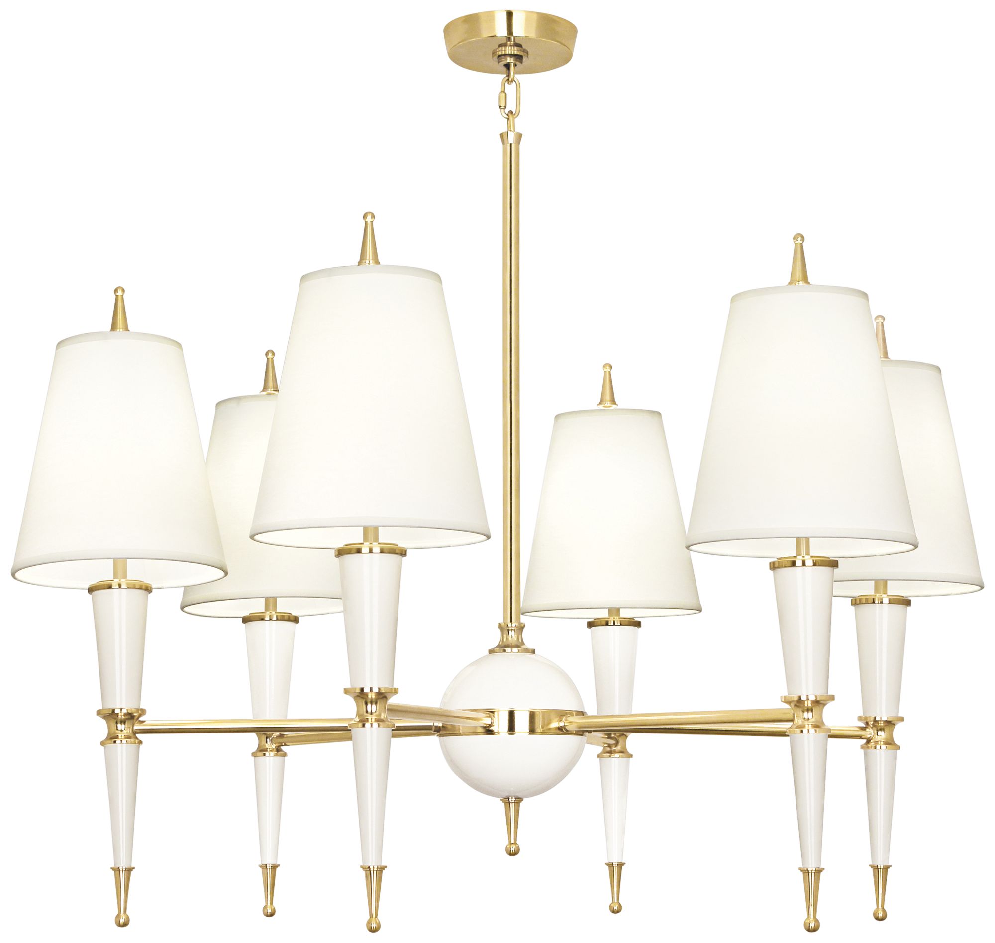 Versailles 36 3/4"W Fondine Shade Lily Lacquer Chandelier