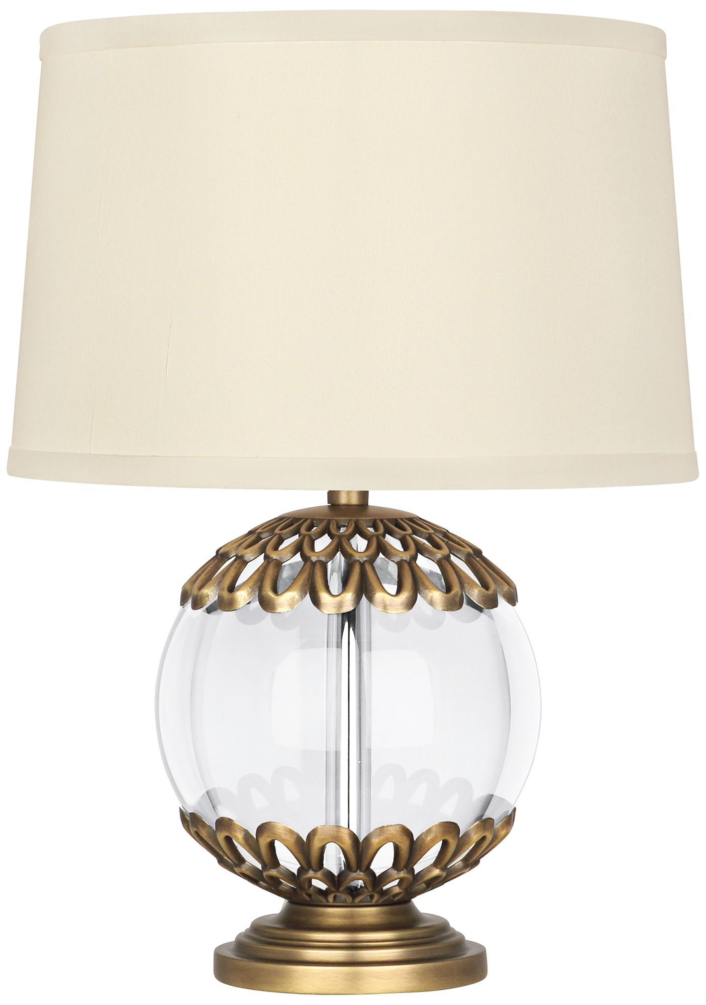 Polly 14" high Warm Brass Orb Accent Lamp