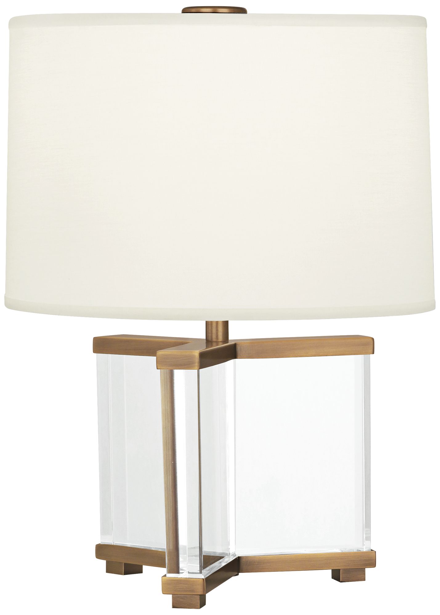 Robert Abbey Fineas Aged Brass/Ascot Cream Accent Lamp