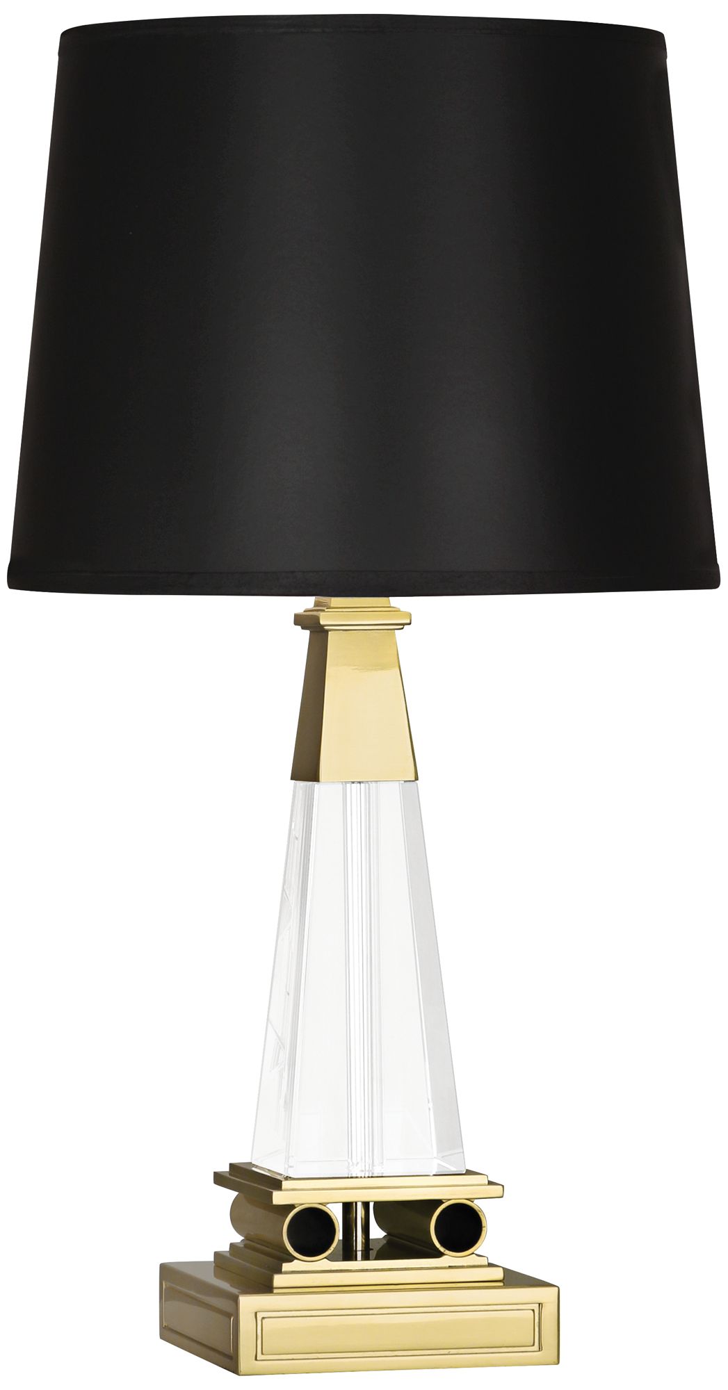 Robert Abbey Darius Black Parchment Tapered Brass Accent Lamp