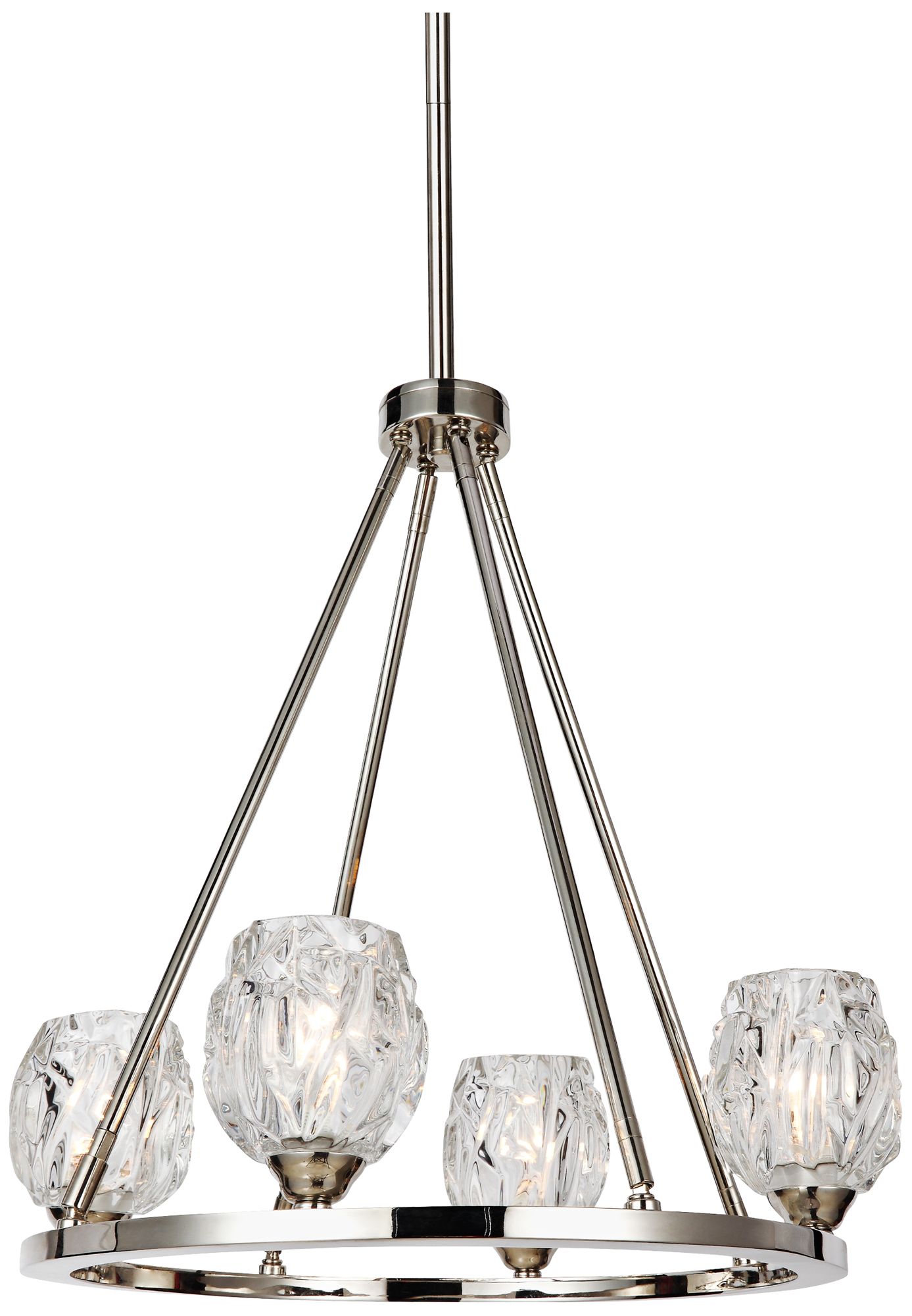Feiss Rubin 21" Wide Polished Nickel 4-Light Chandelier