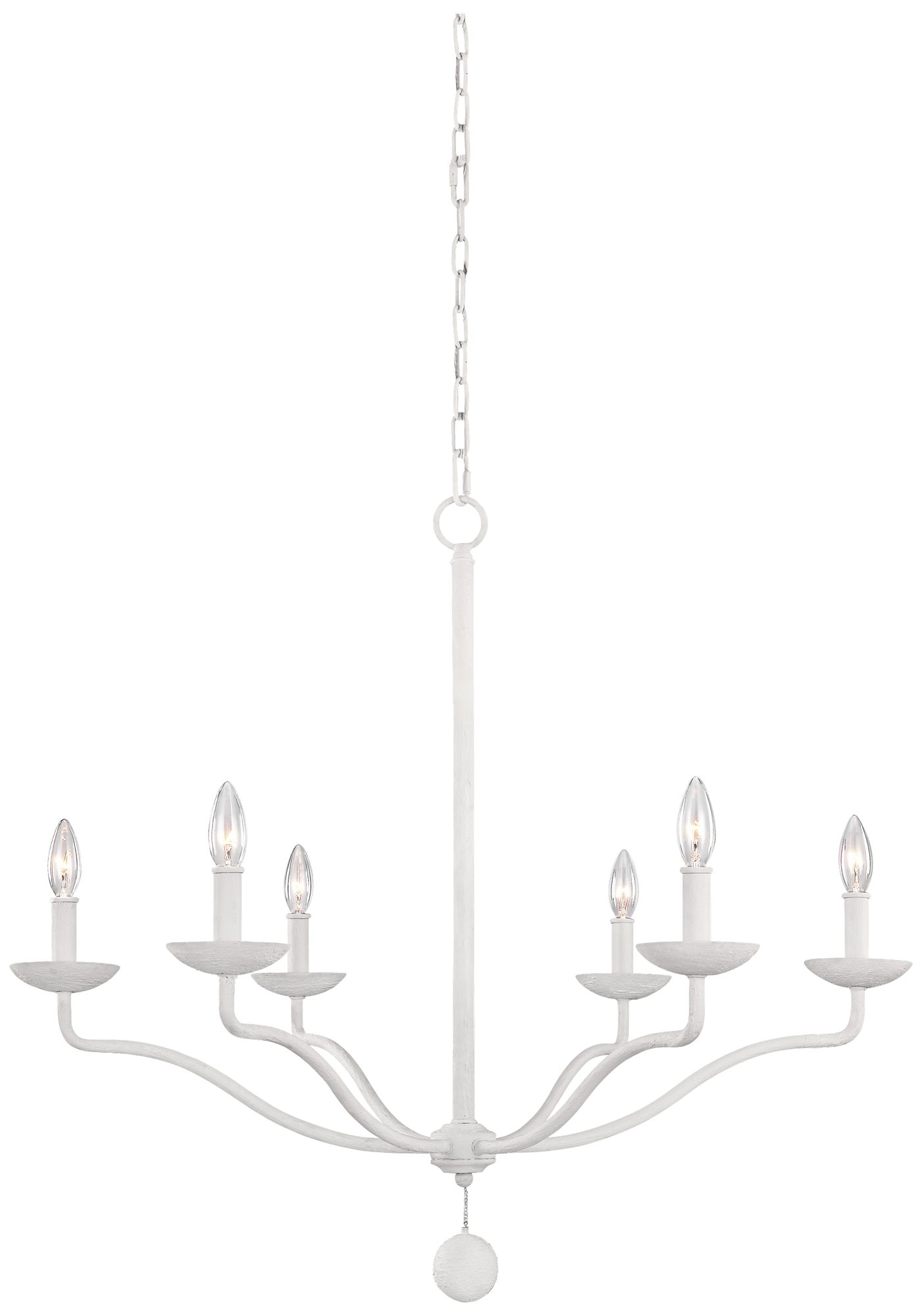 Feiss Annie 32 1/2" Wide Plaster White 6-Light Chandelier