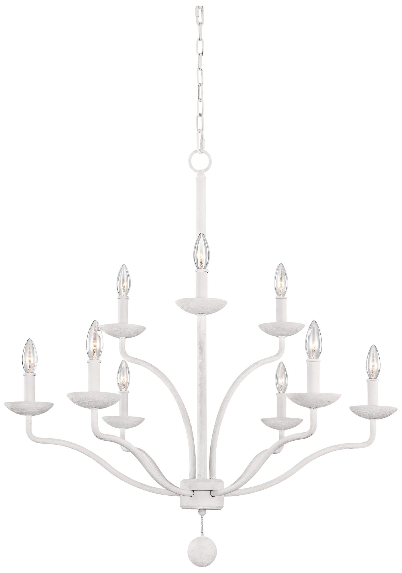 Feiss Annie 32 1/2" Wide Plaster White 9-Light Chandelier