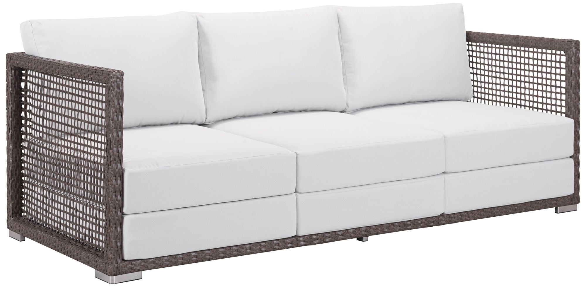 Zuo Coronado Brown and Light Gray Outdoor Sofa