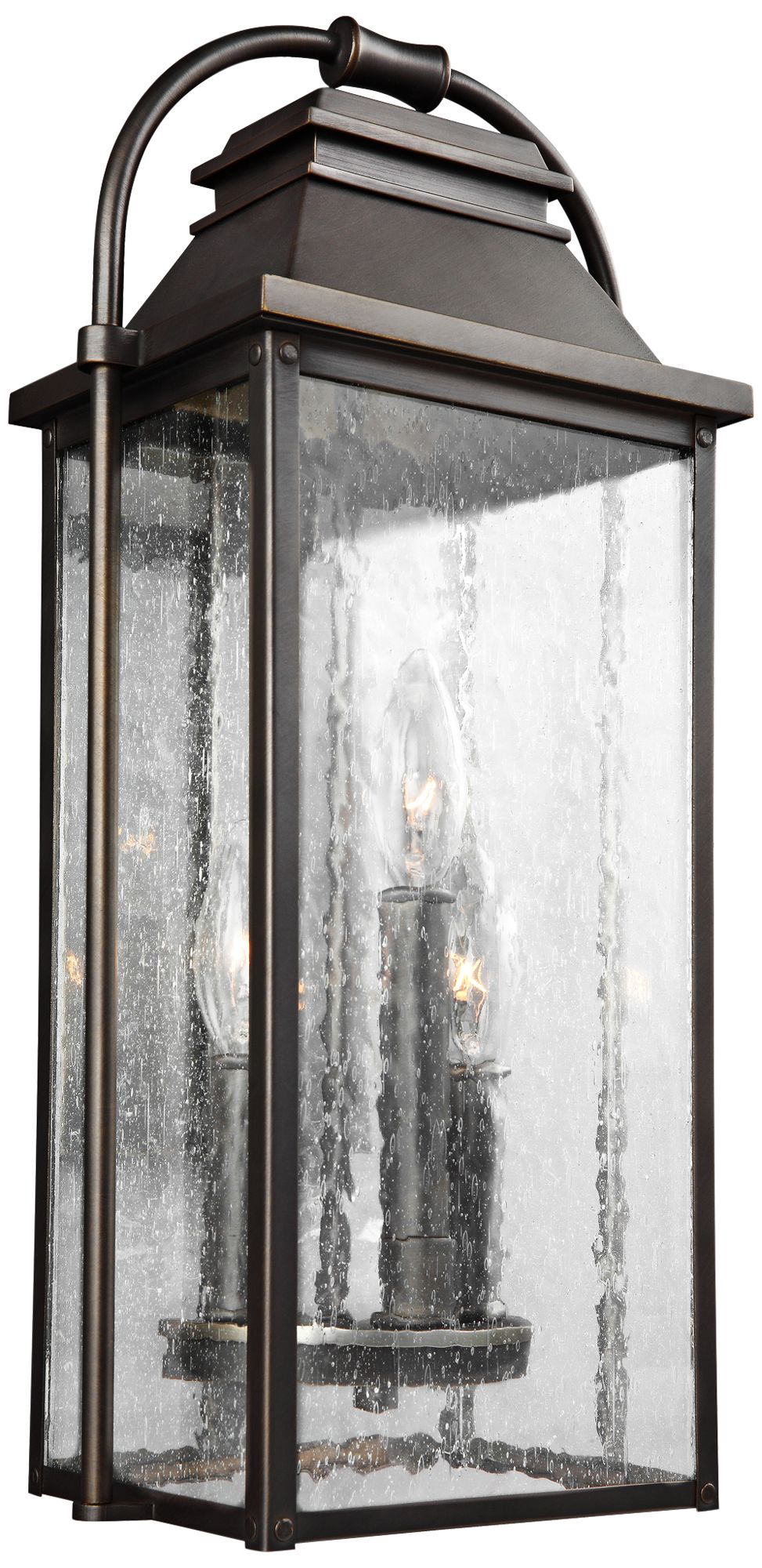 Wellsworth 18 1/4"High Bronze 3-Light Outdoor Wall Light