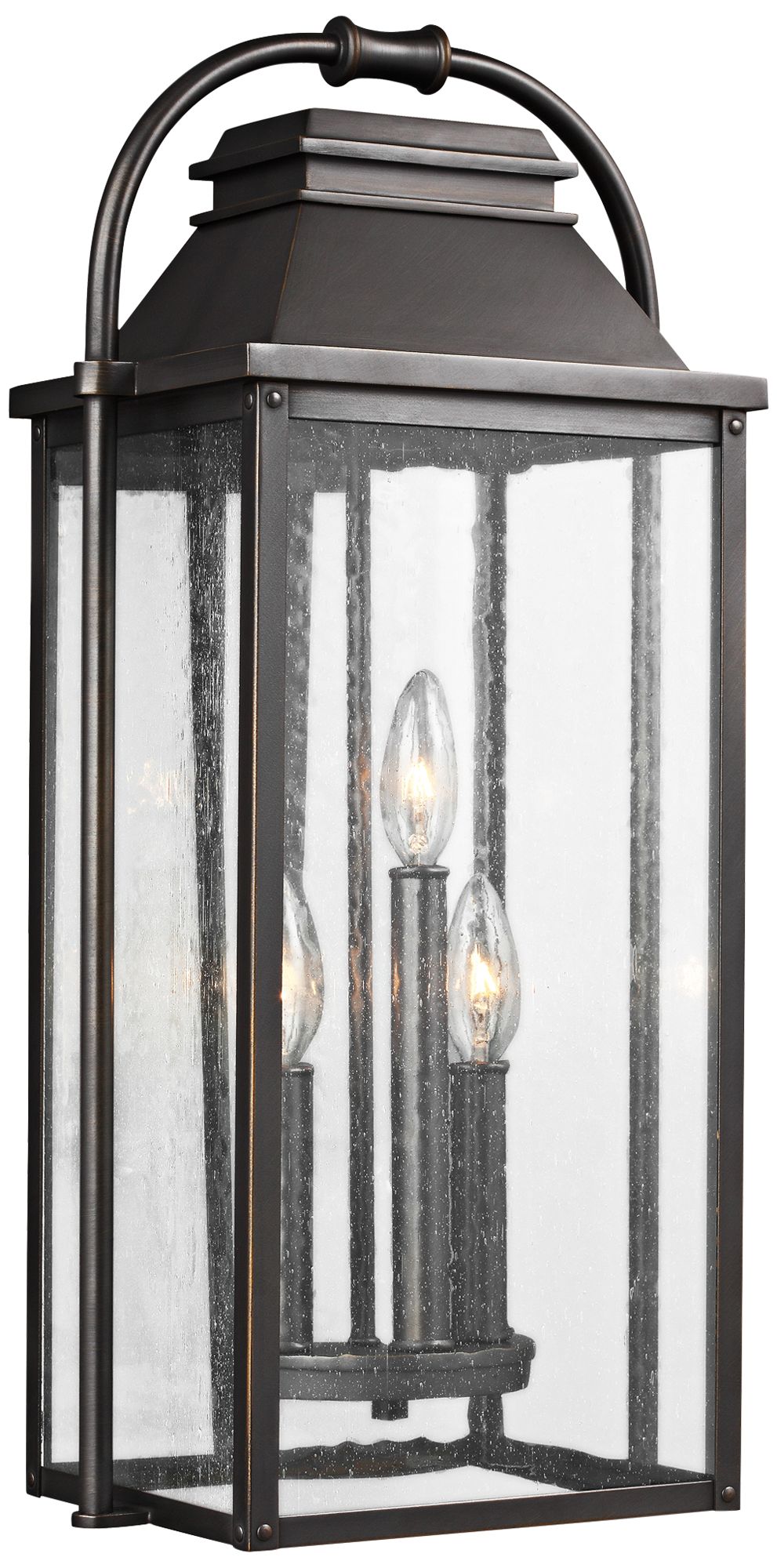 Wellsworth 22 3/4" High Bronze 3-Light Outdoor Wall Light