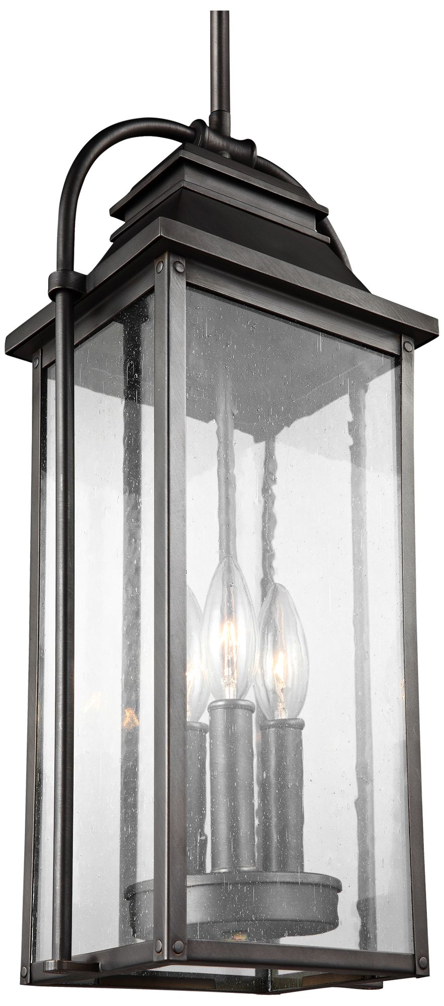 Wellsworth 18 3/4" High Bronze 3-Light Outdoor Hanging Light