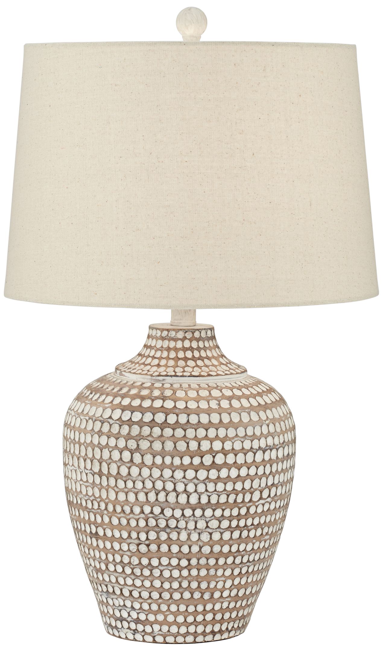 Alese Neutral Earth Polka Dot Jug Table Lamp 18Y64 Lamps Plus