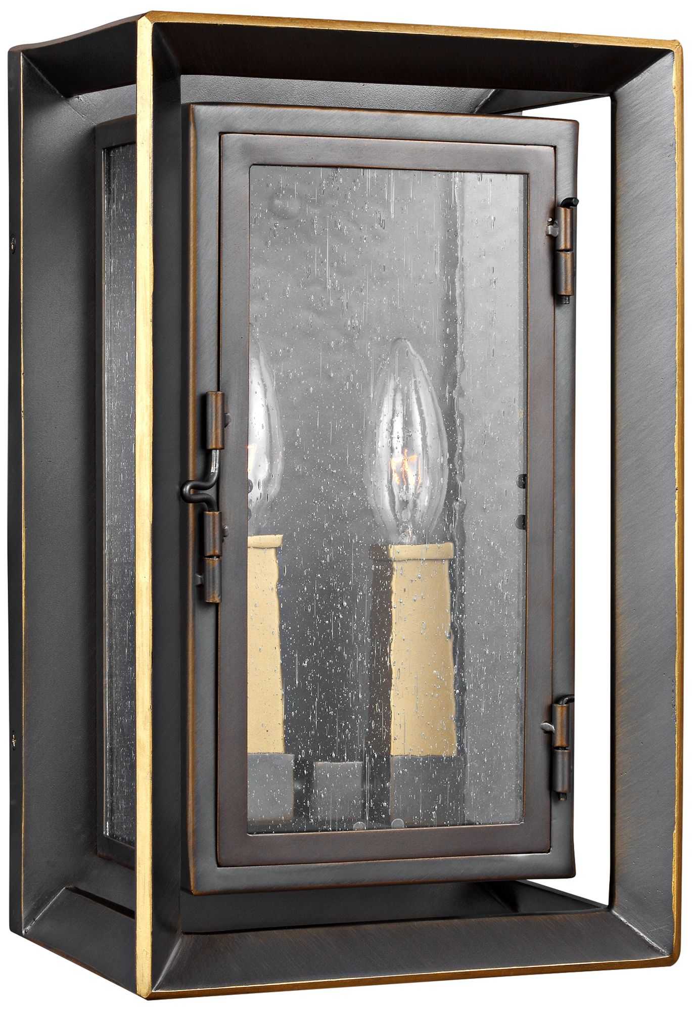 Urbandale 13" High Antique Bronze 2-Light Outdoor Wall Light