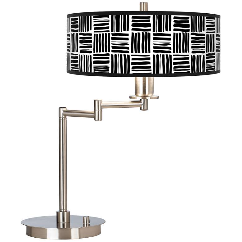 Modern Mesh Giclee CFL Swing Arm Desk Lamp