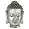 Silver Finish Large Buddha Head Sculpture