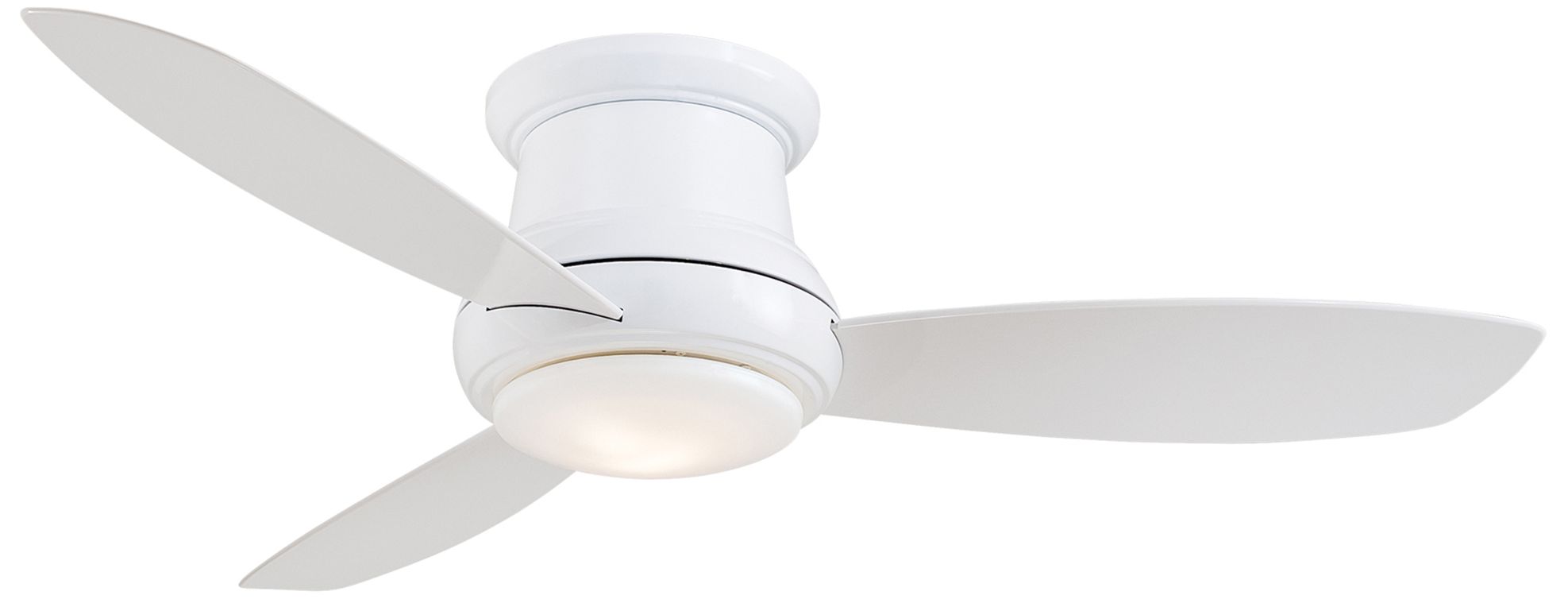 44 Concept Ii White Flushmount Led Ceiling Fan
