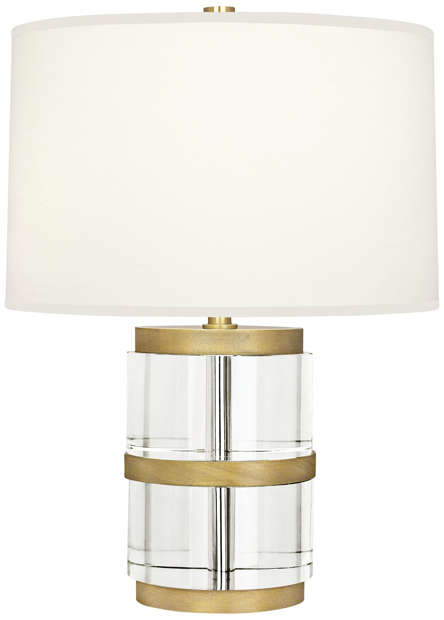 Robert Abbey Wyatt Clear Crystal Column and Fondine Accent Lamp
