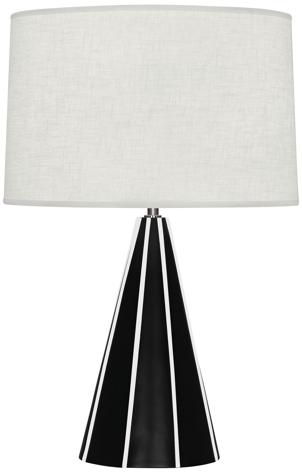 Robert Abbey Monique Matte Black and White Table Lamp