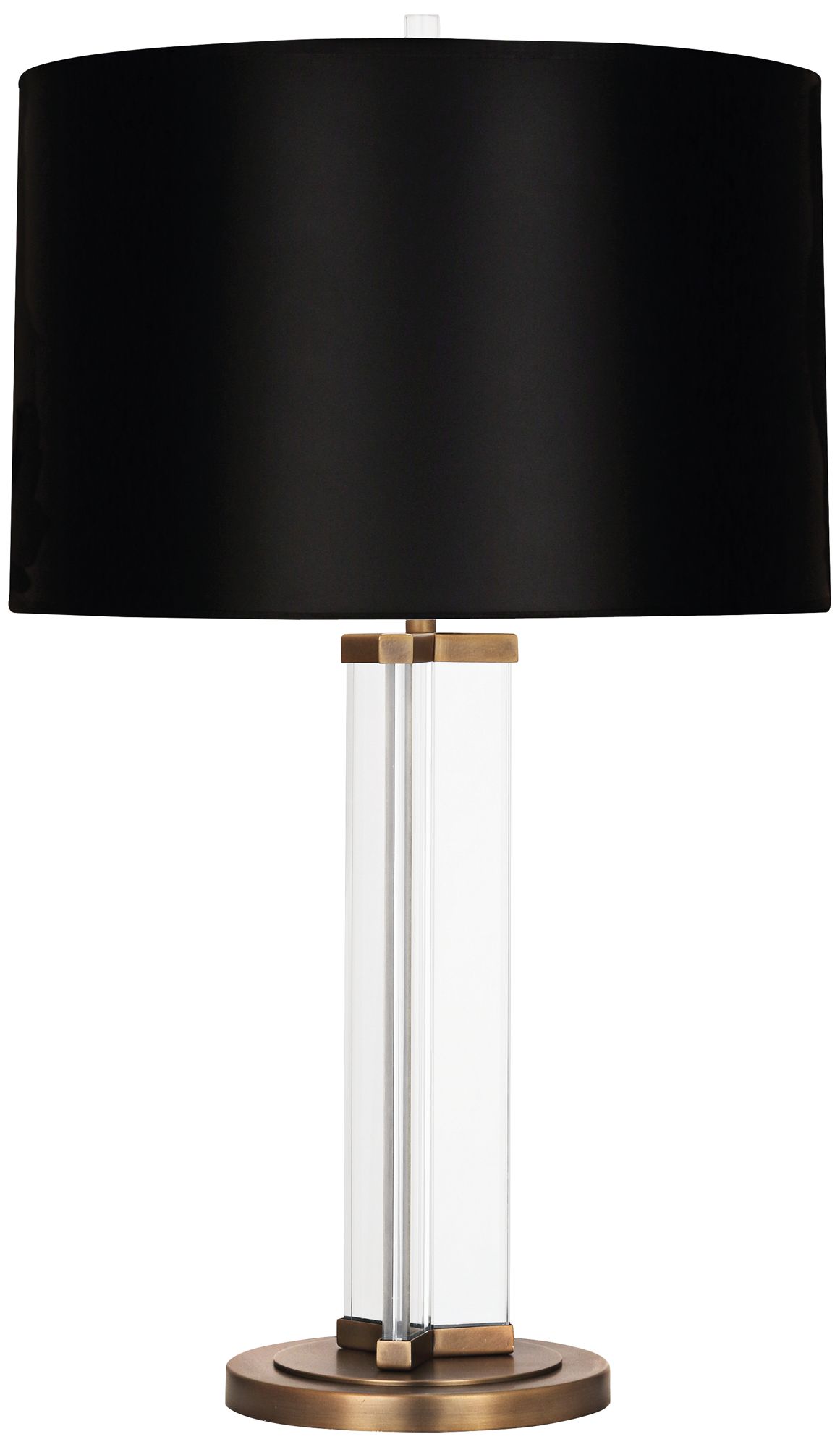 black glass table lamp