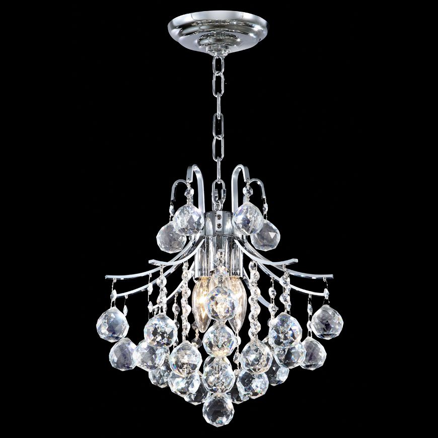 James Moder Cascade 12"W Silver Dual-Mount Mini Chandelier