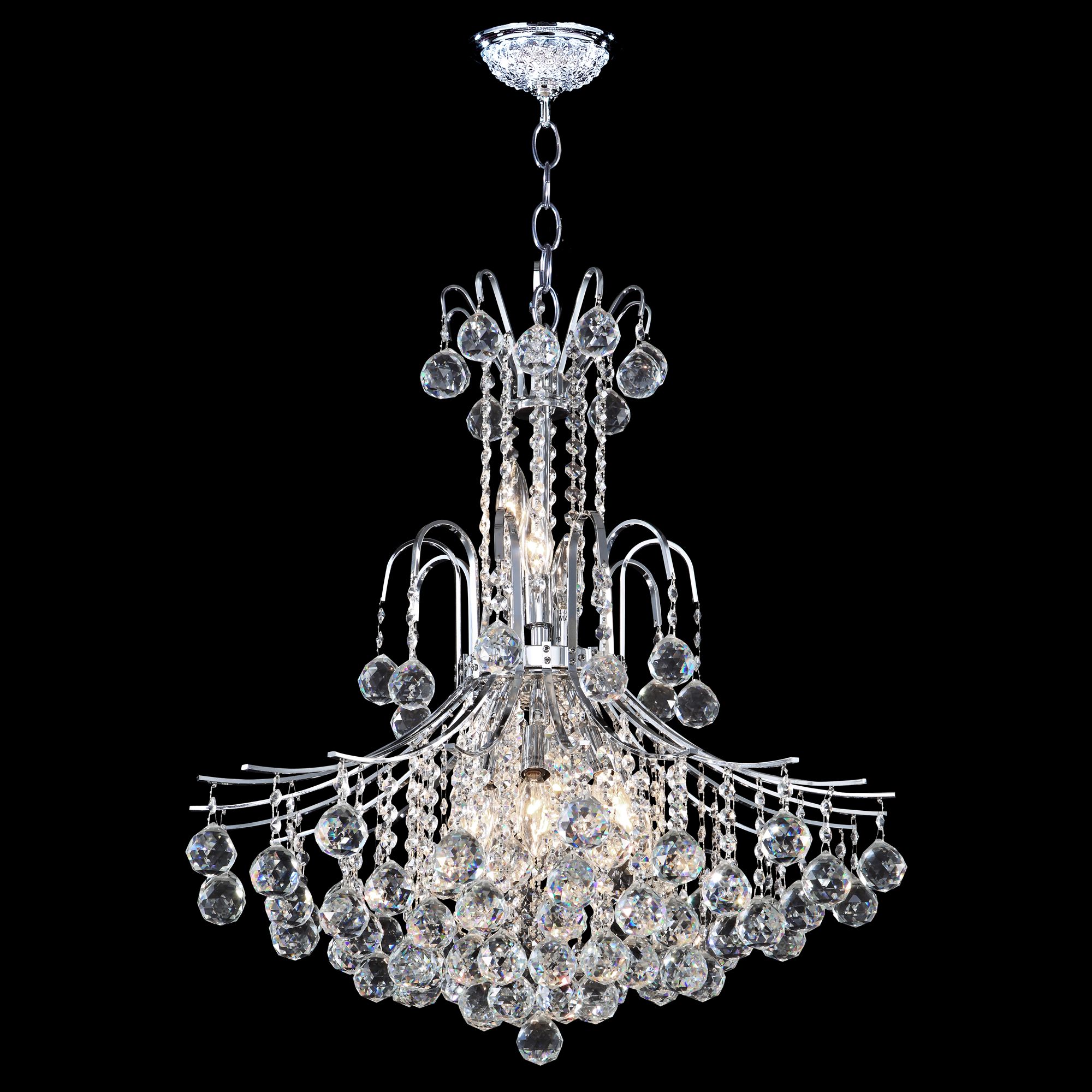 James Moder Cascade 25" Wide Silver Chandelier