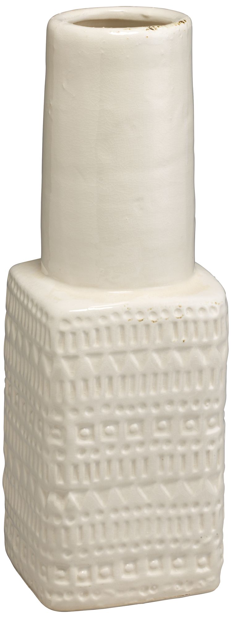 Jamie Young 15" High Coco Modern White Ceramic Beaker