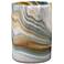 Jamie Young Terrene Gray Swirl 11" High Glass Vase