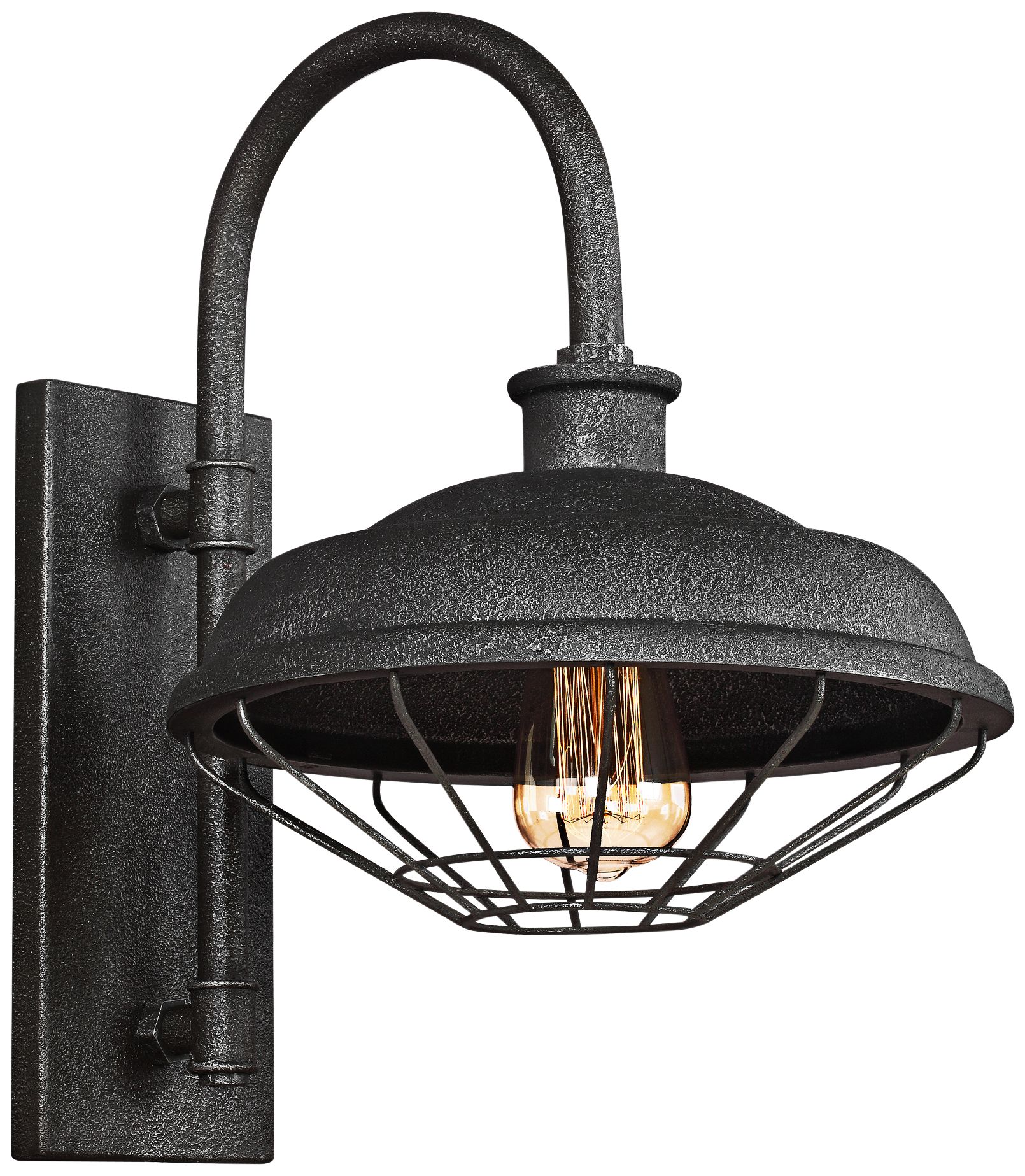 Lennex 17 1/4" High Slated Gray Metal Indoor-Outdoor Wall Light