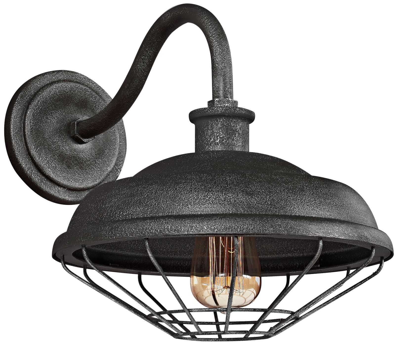 Lennex 12 1/2" High Slated Gray Metal Indoor-Outdoor Wall Light