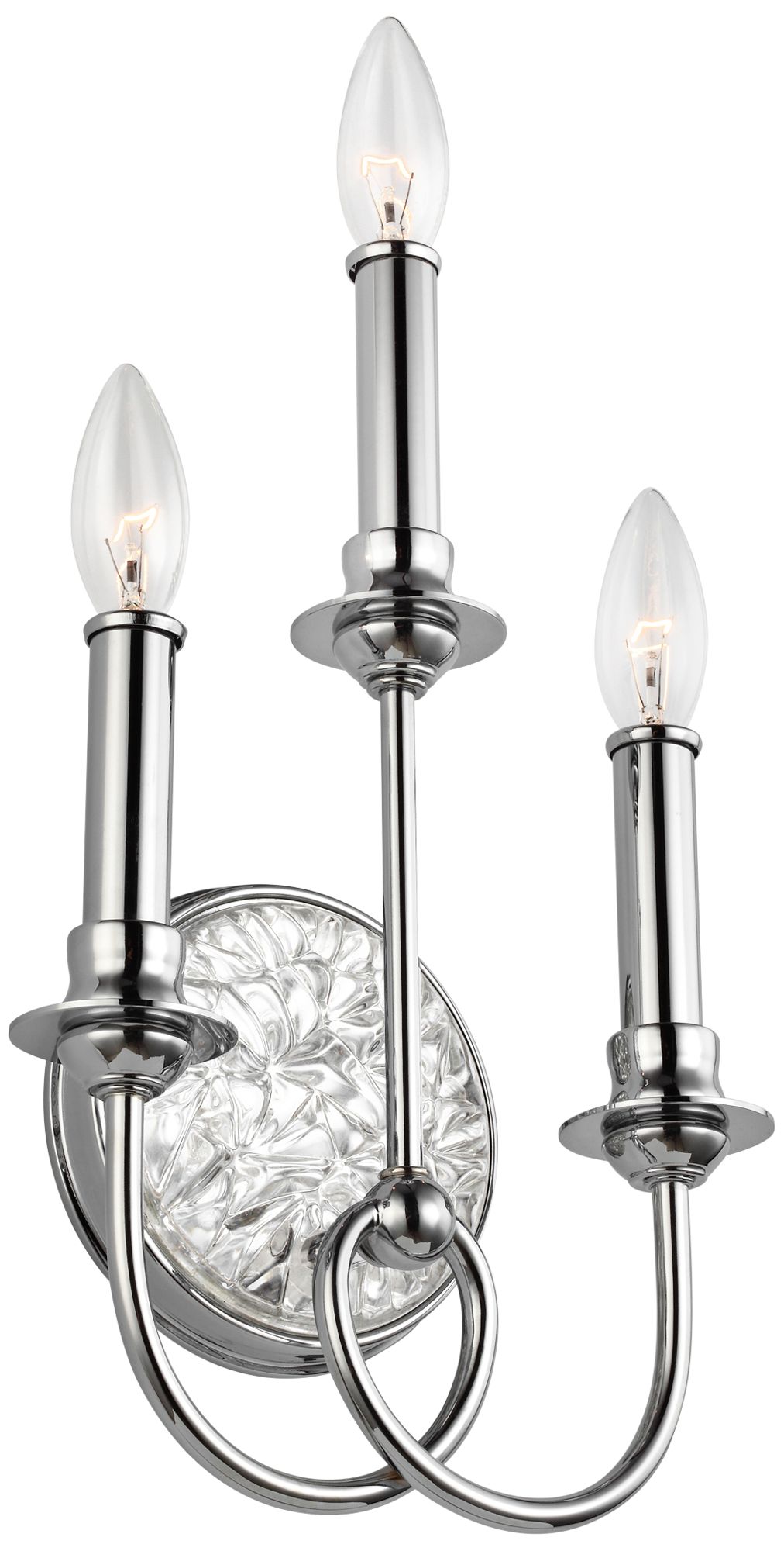 Feiss Burdeen 13 1/2" High 3-Light Chrome Wall Sconce