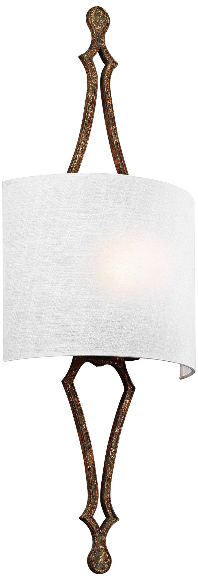 Feiss Tilling 29 3/4" High Distressed Gold Leaf Wall Sconce