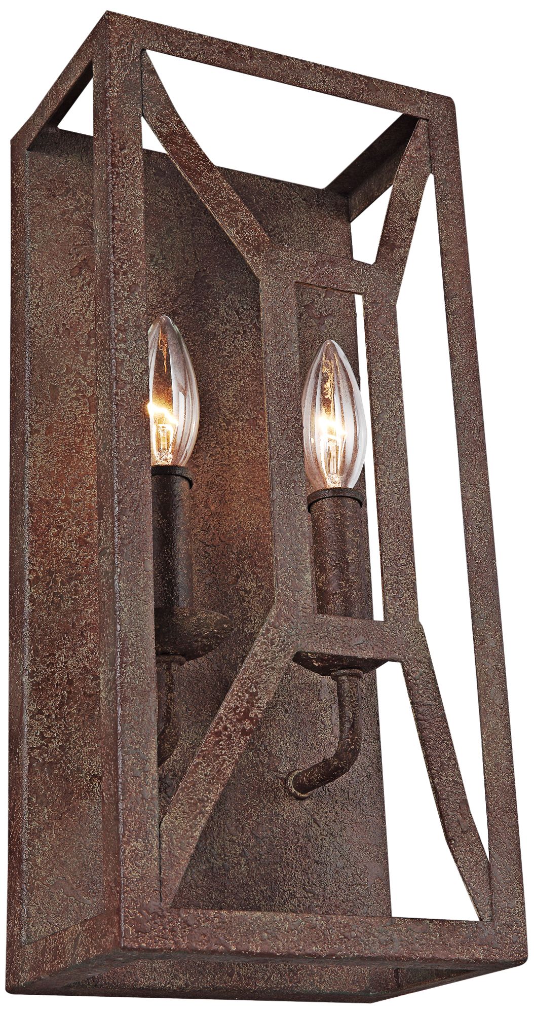 Feiss Marquelle 16" High 2-Light Weathered Iron Wall Sconce