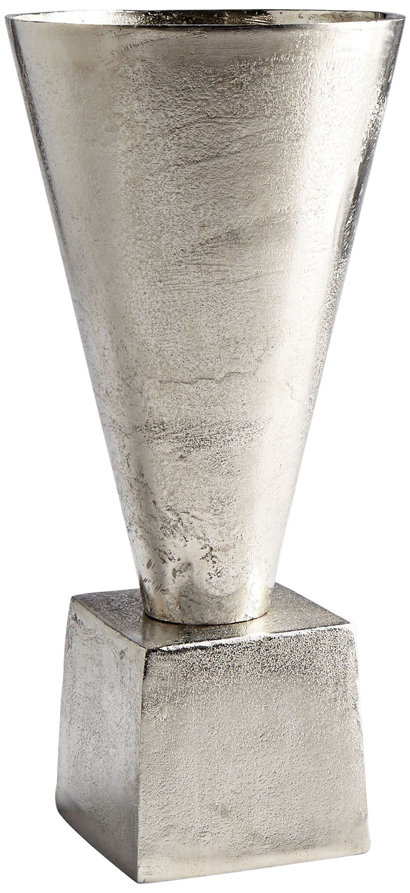 Cyan Design Mega 17 1/4" High Tall Raw Nickel Funnel Vase