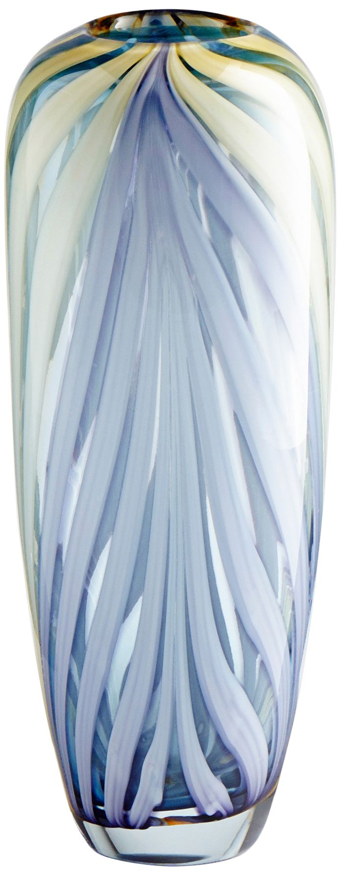 Cyan Design Rhythm 14 1/4" High Purple and Yellow Glass Vase