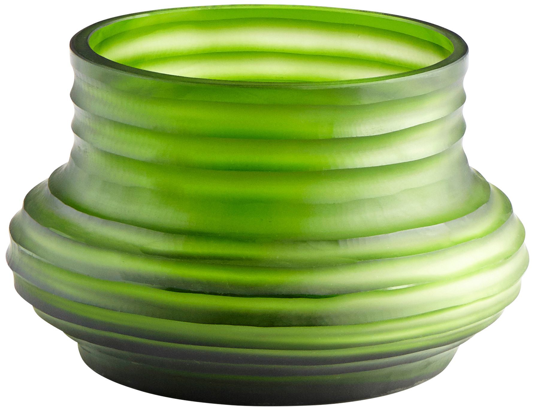 Cyan Design Leo 8 1/2" Wide Small Ribbed Green Glass Vase