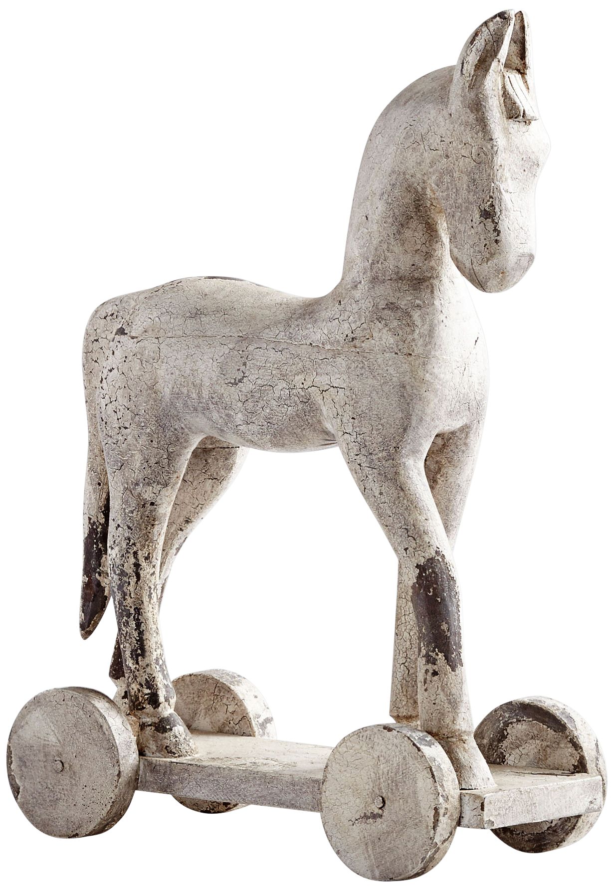 Cyan Design Carry On 18 3/4" High Antique White Wood Sculpture