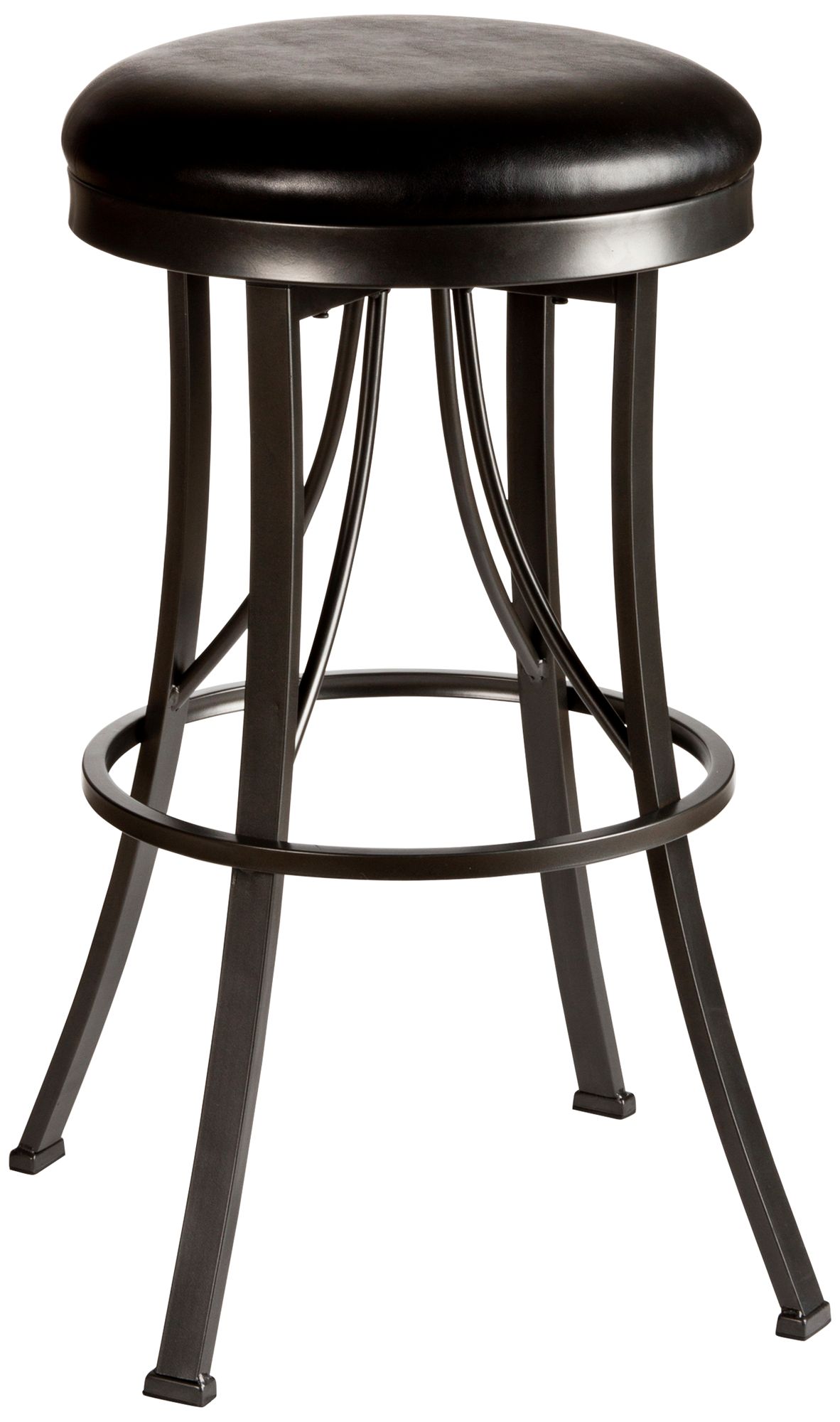 Hillsdale Ontario 26" Black Vinyl Swivel Counter Stool