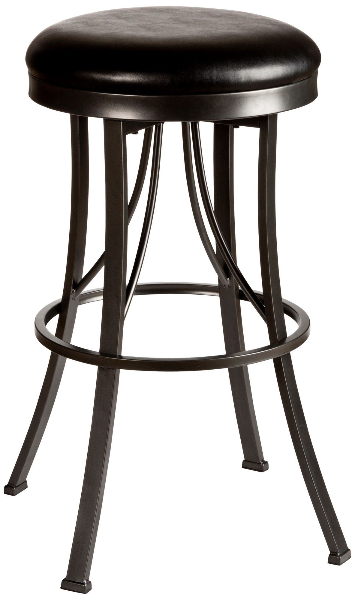 Hillsdale Ontario 30" Black Vinyl Swivel Barstool