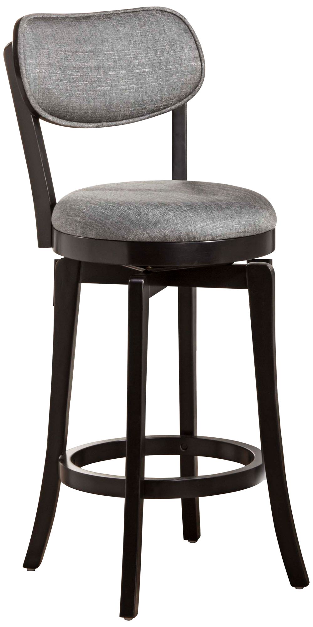 Hillsdale Sloan 25" Slate Gray Fabric Swivel Counter Stool