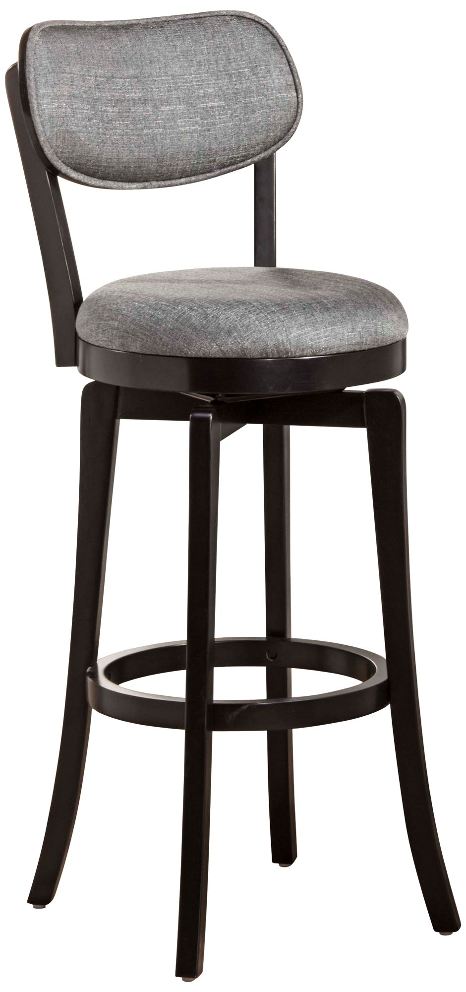 Hillsdale Sloan 31" Slate Gray Fabric Swivel Barstool