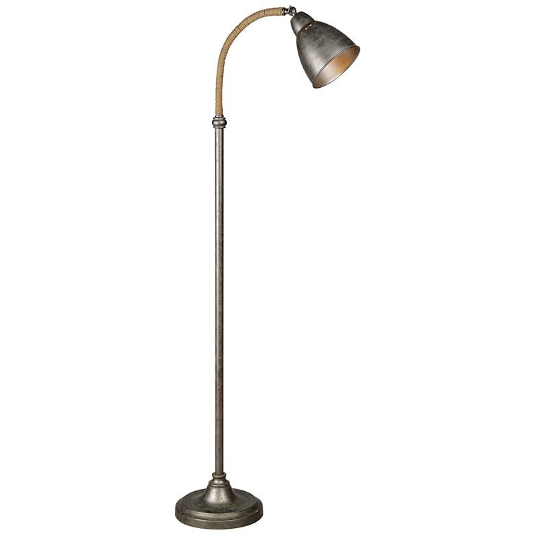 Owen Aged Metal Industrial Adjustable Task Floor Lamp