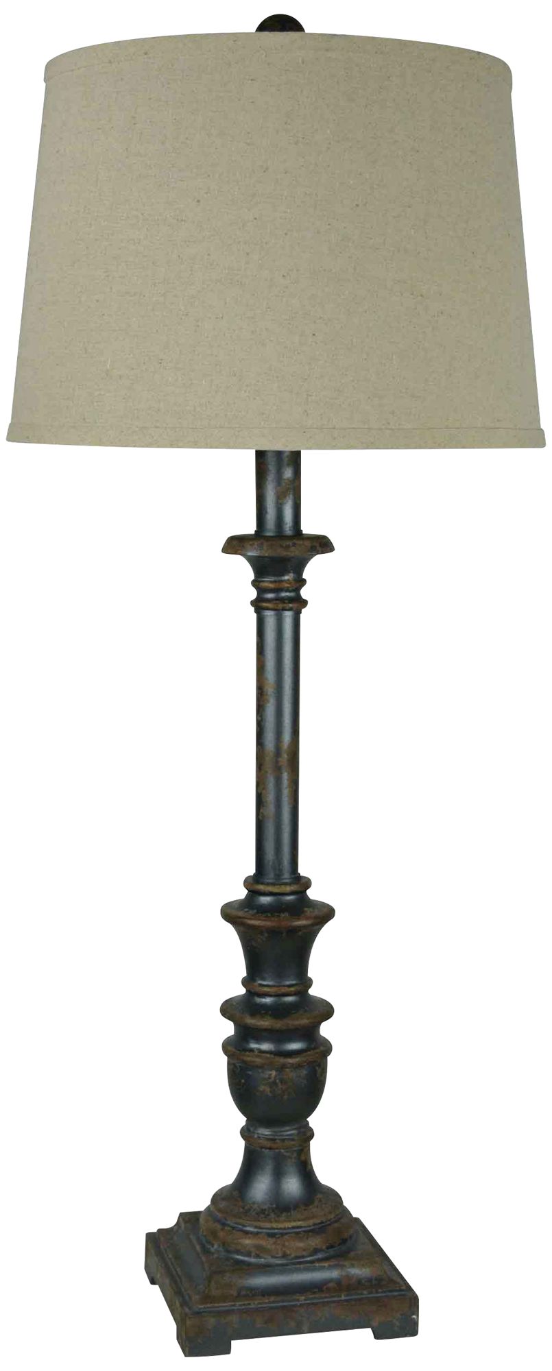 Forty West Rory Aged Metal Oversize Candlestick Buffet Lamp 19N82 Lamps Plus