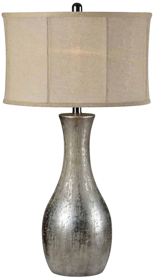 silver leaf table lamp